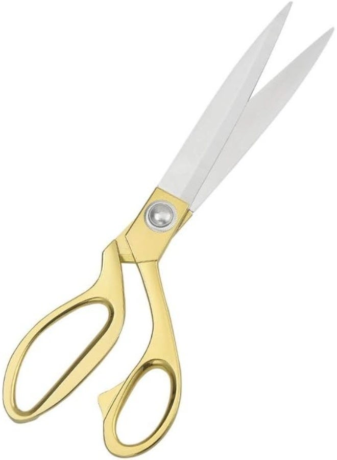 Sharp Tailor Scissors 24 cm – Professional Heavy Duty Stainless Steel Fabric and Leather Shears for Dressmaking, Sewing, Crafting, Household, and Kitchen, Ergonomic and Durable - Gold - Image 1